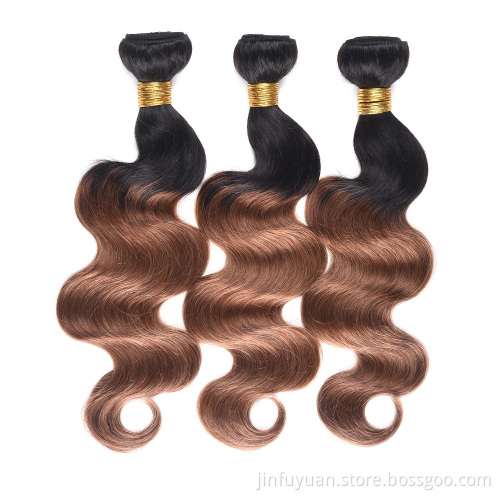 Most Popular ombre 1b/30# Human Hair Bundle,High Quality Raw Virgin Hair,Cheap Real No Tangle No Shed Hair Weave